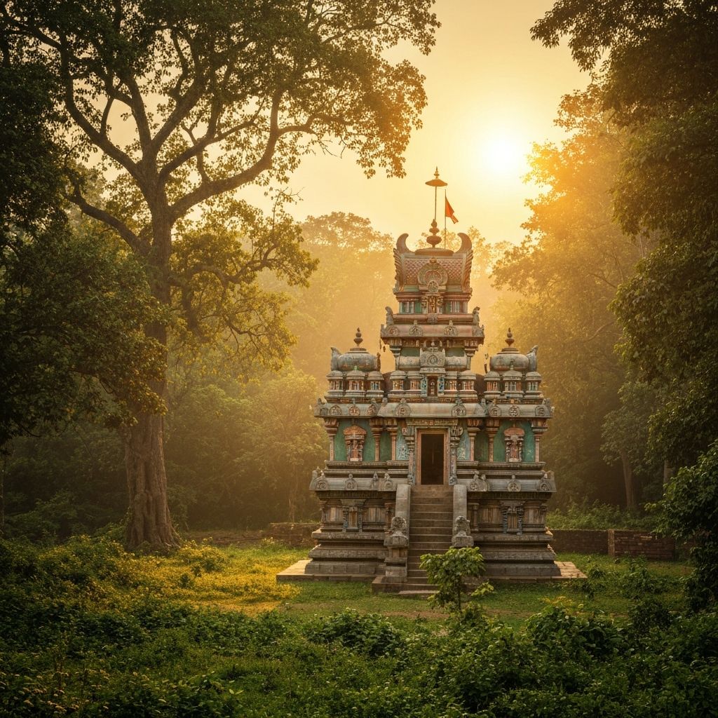 Sanskrit manuscript with Ganesha idol documenting spiritual wisdom